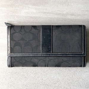 Coach Wallet black leather and fabric from 2005